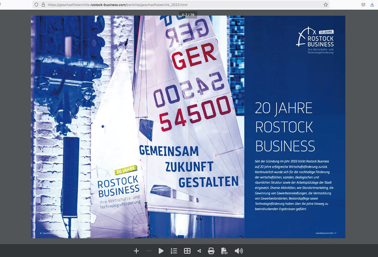 Geschäftsbericht Rostock Business 2022 Ansicht Inhalt Geschäftsbericht Rostock Business 2022