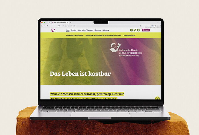 Startseite für den Ambulanten Hospiz- und Kinderhospizdienst Rostock und Umland
