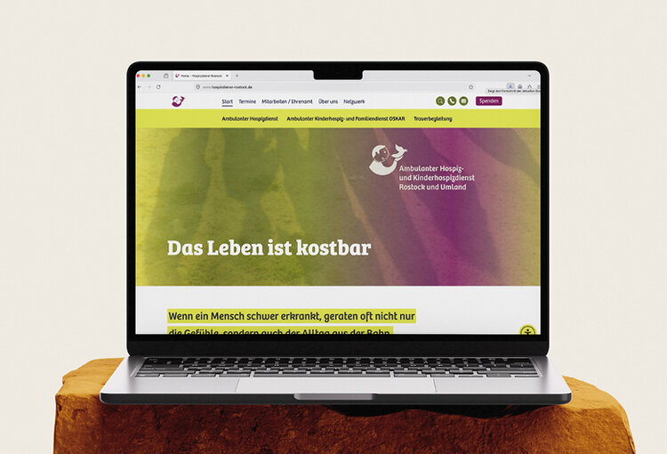 Startseite für den Ambulanten Hospiz- und Kinderhospizdienst Rostock und Umland