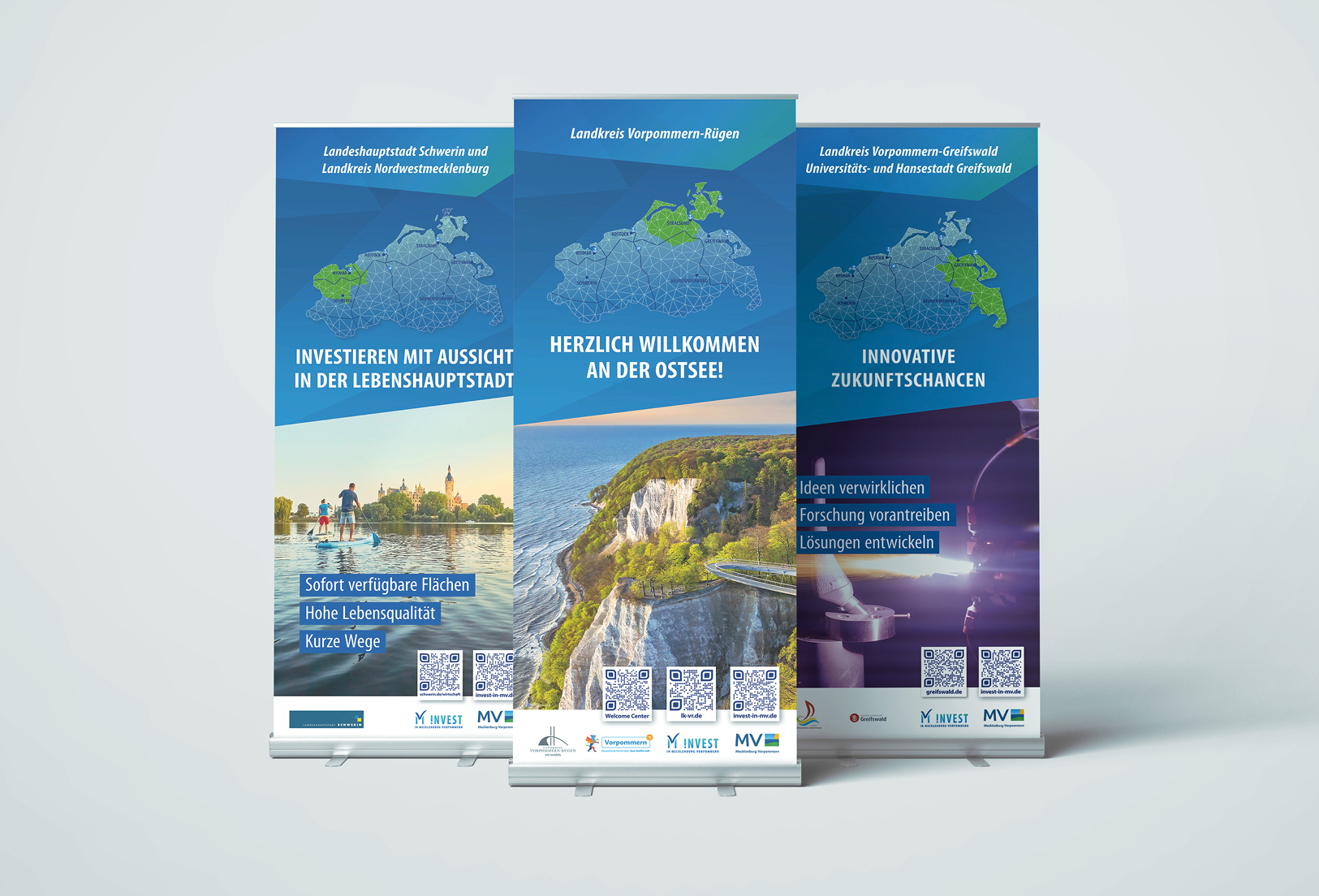 Rollups Invest in MV GmbH für die Messe Real Estate in Hannover