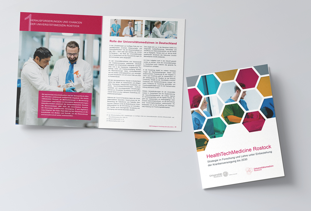 Cover des Strategieberichts 2030 der Universitätsmedizin Rostock